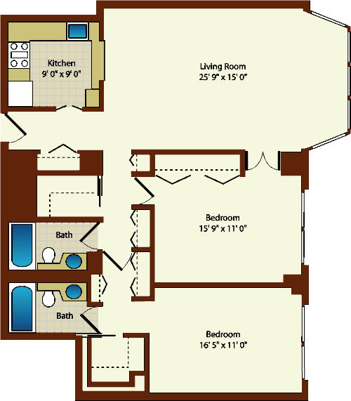 525 W Hawthorne Floorplan - The Versailles